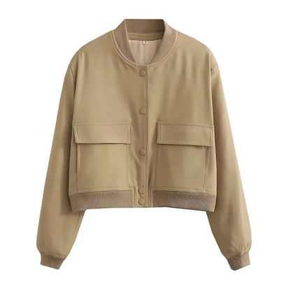 Veste Femme Courte Col Rond Élégante