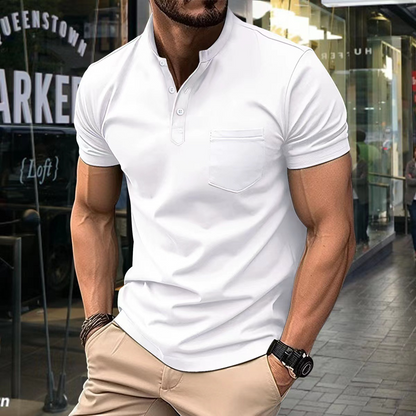 Polo Homme Classique avec Col Montant