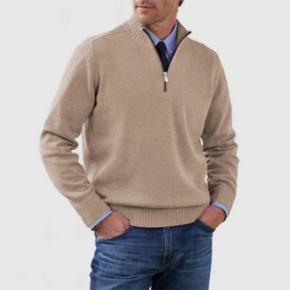 Pull Homme Rouge Bordeaux en Laine Douce