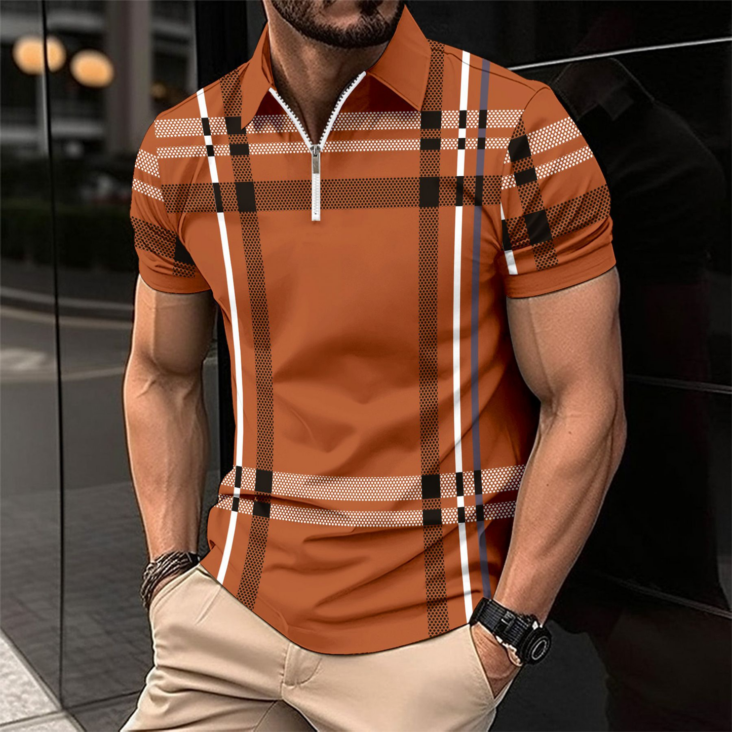 Polo Homme Carreaux Classique et Élégant