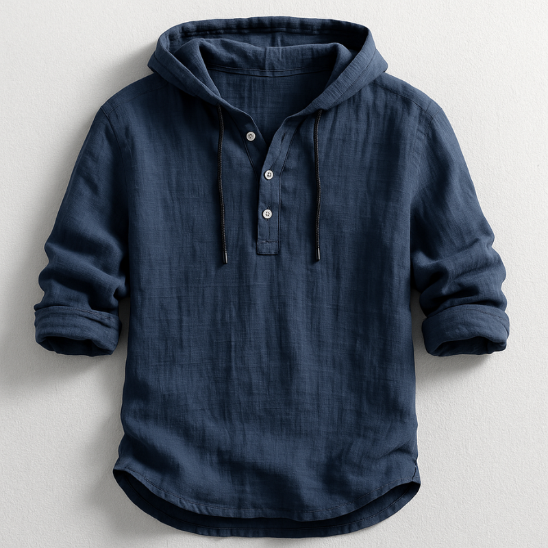 Chemise à capuche coton homme décontractée et légère
