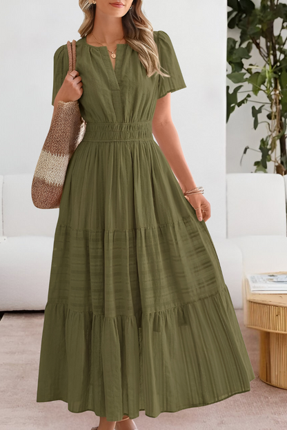 Robe Midi Femme Fluide Confortable Coupe Bohème