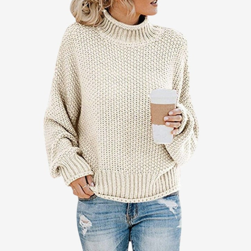 Pull Col Roulé Femelle Doux et Chaude