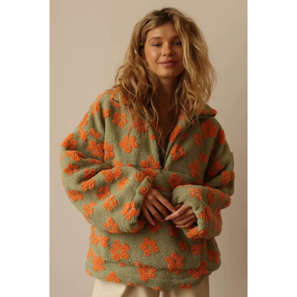 Pull Femme Hiver Floral Élégant