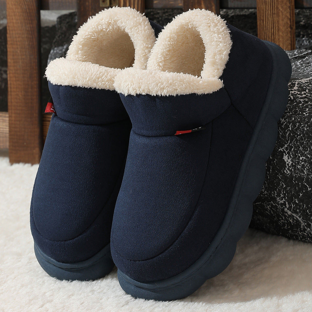 Bottines Femme Hiver Chaudes et Confortables en Fourrure Synthétique