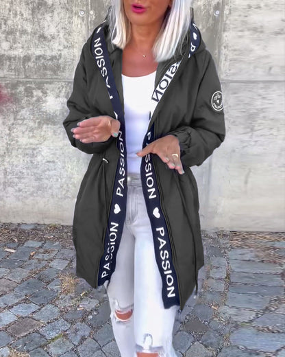 Trench-coat Femme Léger Coupe Ample Long à Capuche