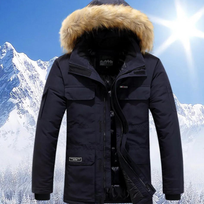 Parka Hiver Homme Capuche Amovible et Imperméable