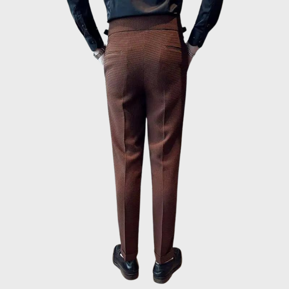 Pantalon Homme Carreaux Élastiqué Haut de Gamme