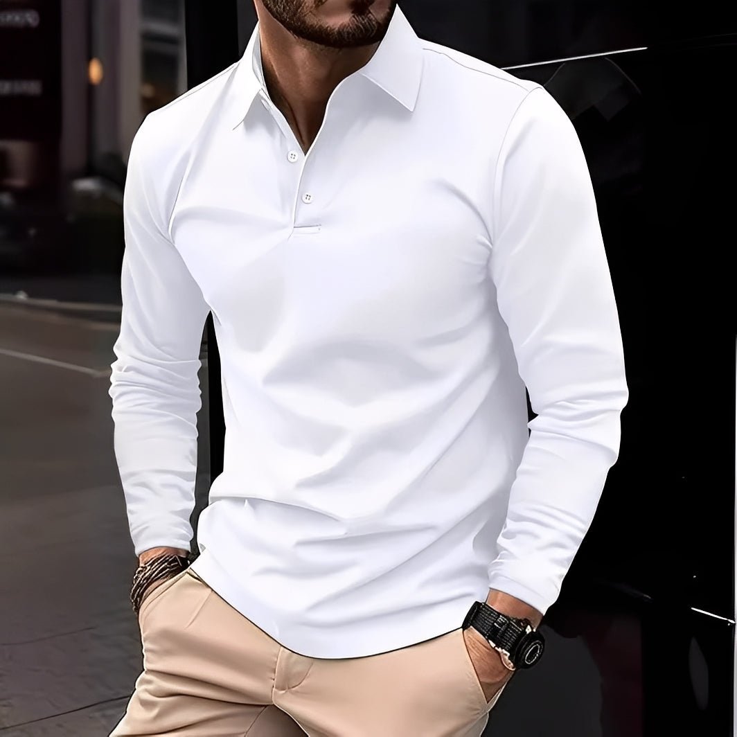 Polo Homme Classique Manches Longues pour Every Day
