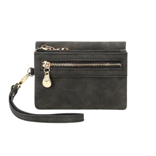 Porte-monnaie Femme Grande Capacité avec Fermeture Éclair - PanierRoyale