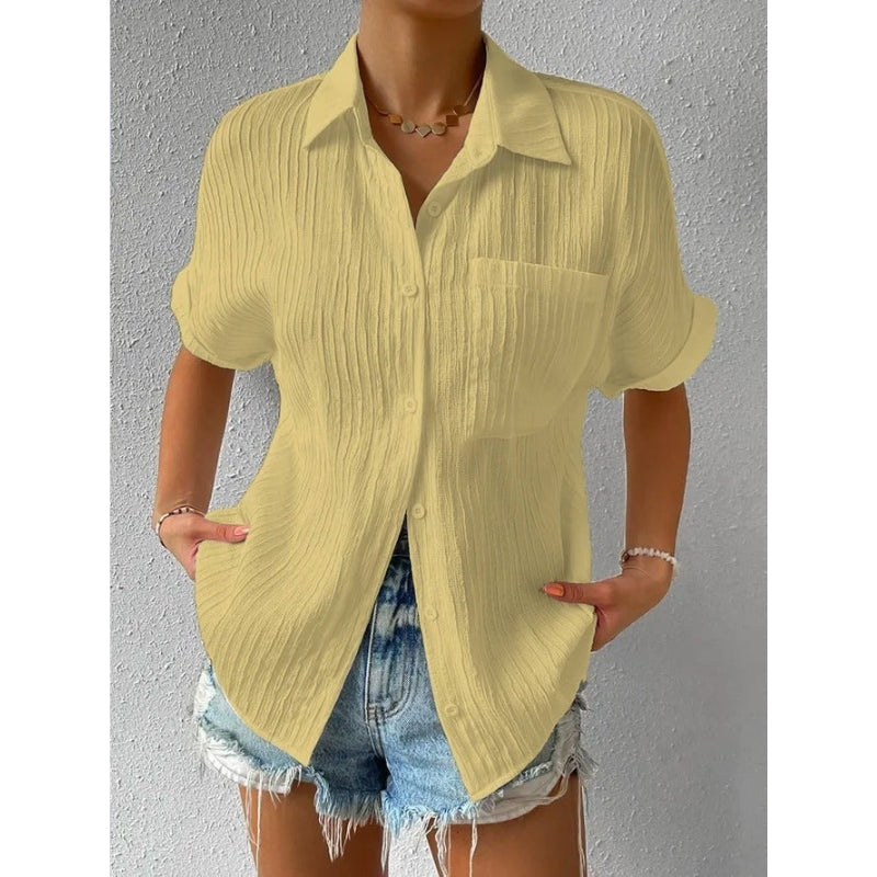 Chemise Femme Manches Courtes Élégante et Chic