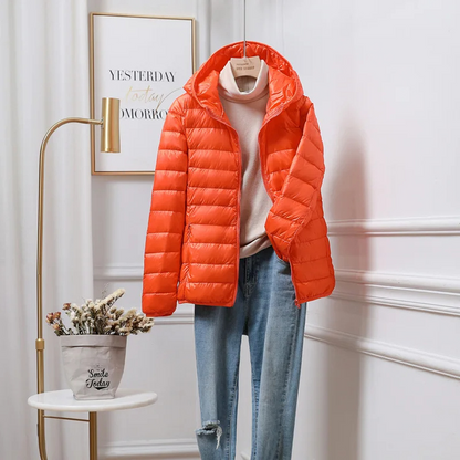 Parka Femme Hiver à Capuche et Fermeture Éclair