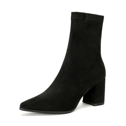 Bottes Femmes Confort Chaussures Zippées pour Ville
