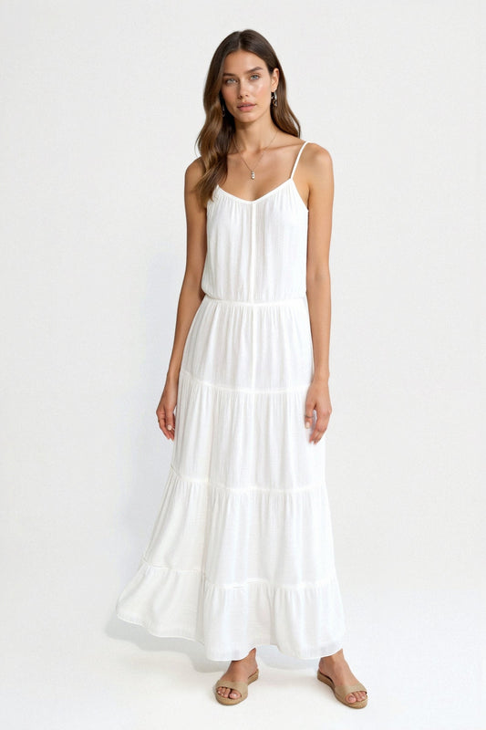 Robe Maxi Été Légère avec Bretelles Fines - BerlinGlamour