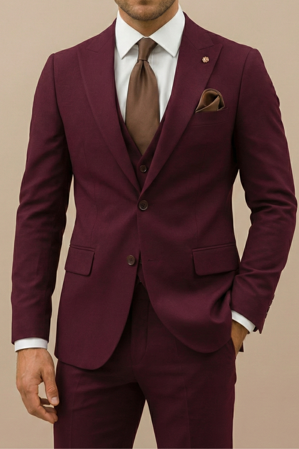 Costume Homme Printemps 3 Pièces Élégant Moderne