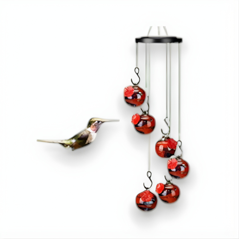 Mangeoire pour Oiseaux Colibri avec Sonnette pour Jardin - PanierRoyale