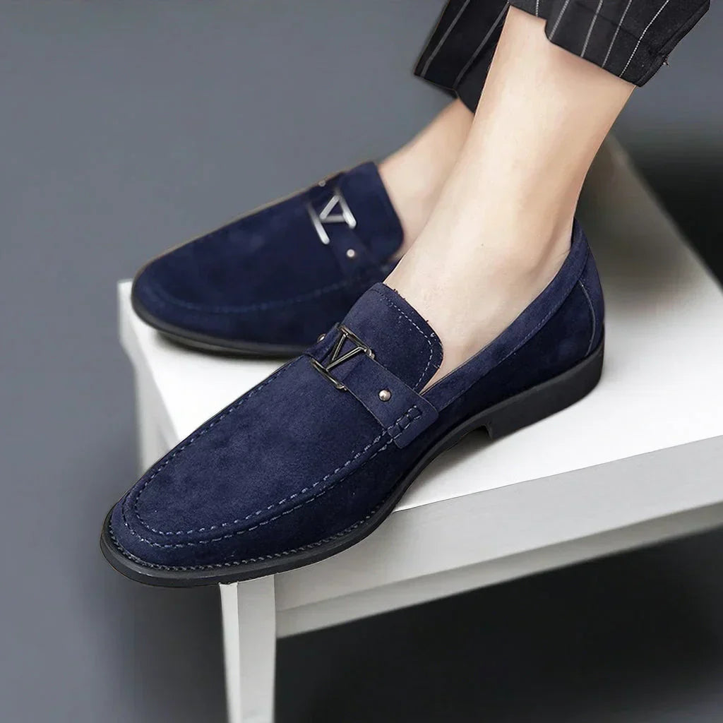 Mocassins Homme Cuir Noir Élégants avec Fermeture à Boucle - PanierRoyale