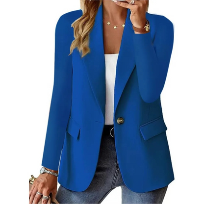 Veste Blazer Femme Élégante Blanc Pur
