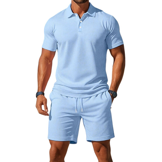 Ensemble Chemise Décontractée et Short Élastique pour Homme - PanierRoyale
