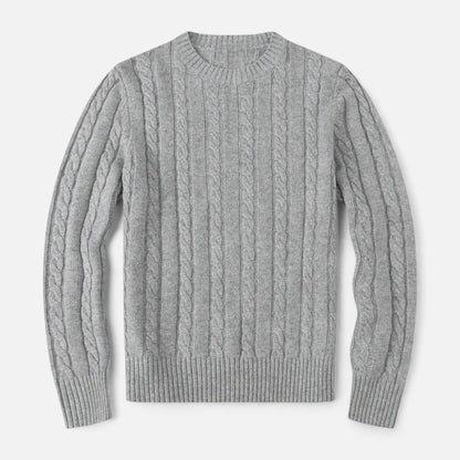 Pull Laine Mélange Brun Chaud