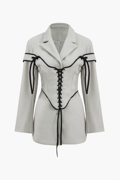Costume Femme Élégant Blazer et Corset