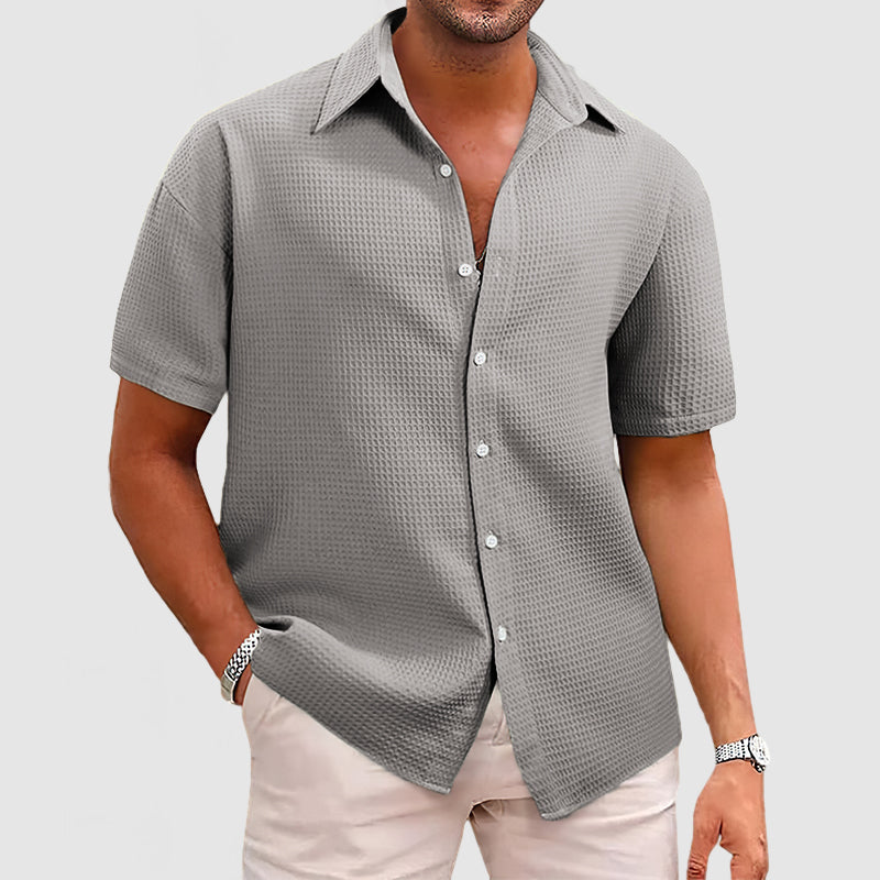 Chemise Homme Waffel Confortable et Élégante