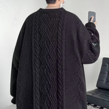 VADISLAV - Pull Tricoté Ample Décontracté pour Hommes