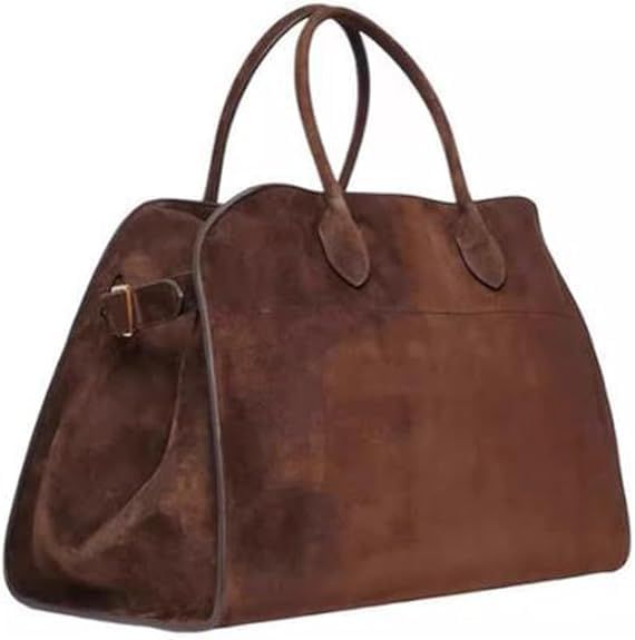 Sac à main en cuir brun chic avec anses tressées