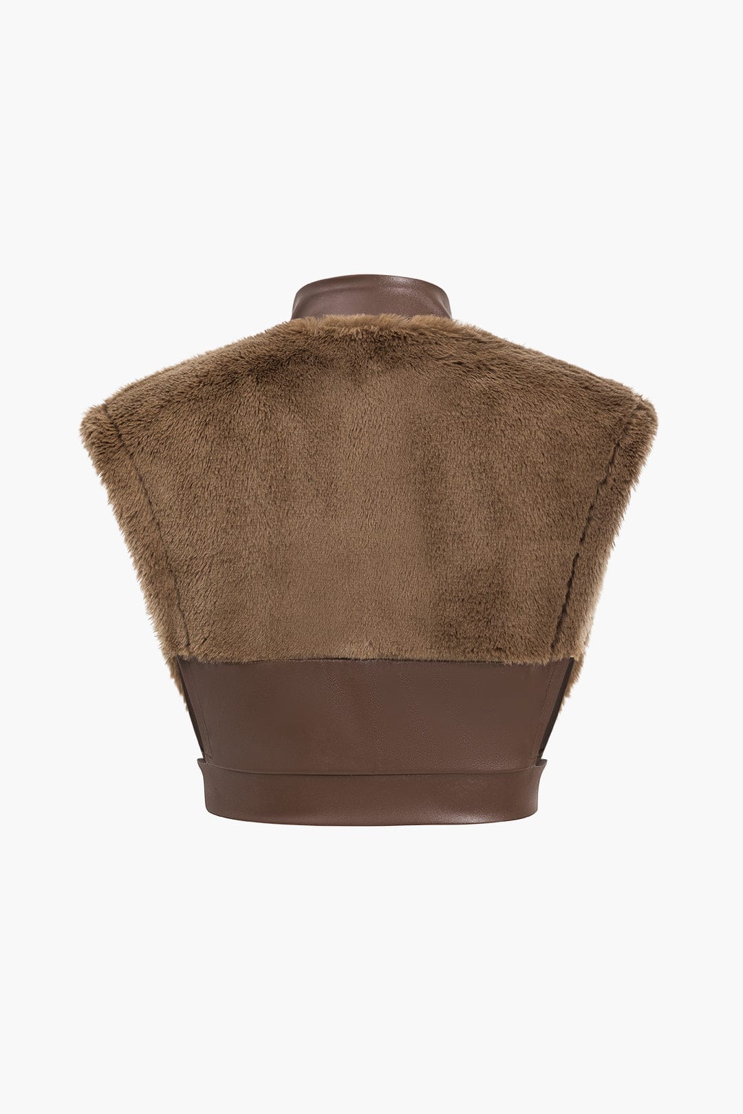Sac Antonia en Similicuir avec Détails en Fourrure Synthétique