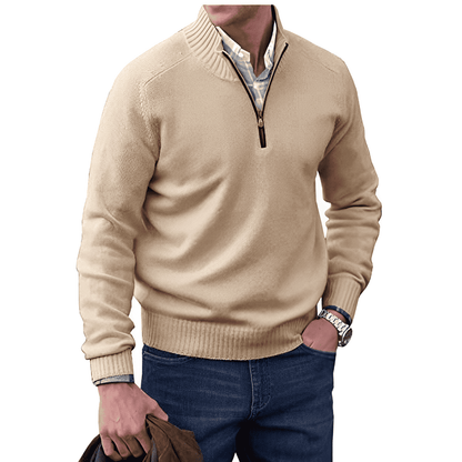Pull Cachemire Homme Chic – Col Montant et Doux - PanierRoyale