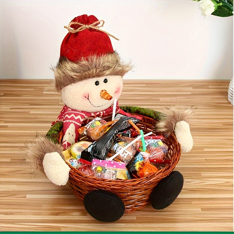 Poupée de Noël En Bois Colorée et Festive