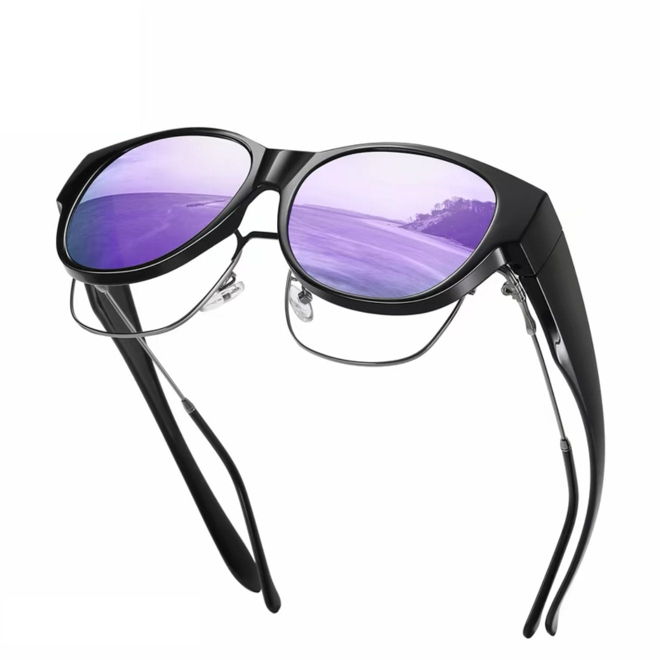 Lunettes de Soleil Femme Polarisées Protection UV400 Style Œil de Chat