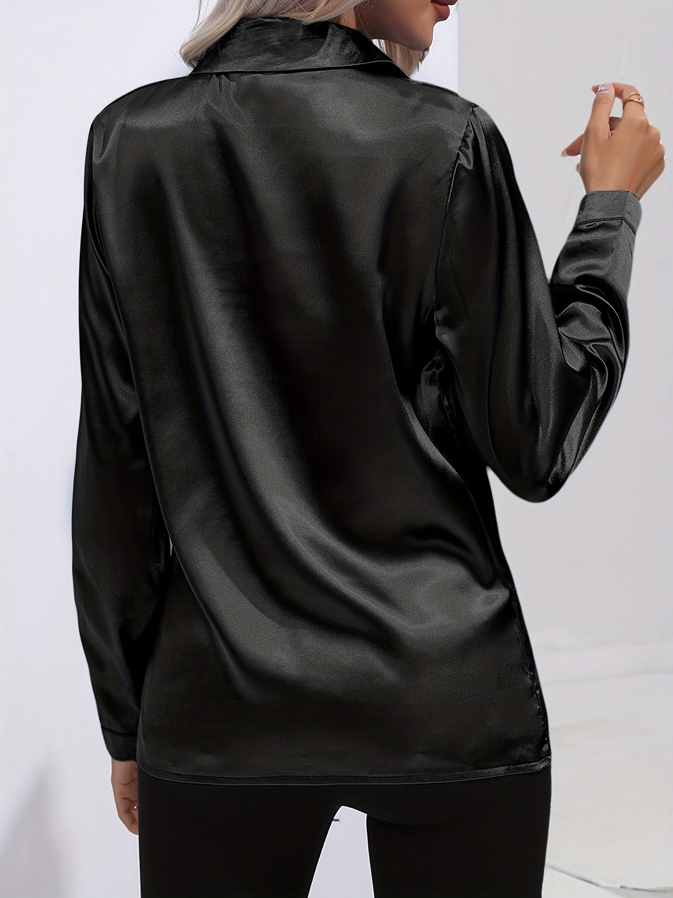 Chemise Femme en Soie Élégante Manches Longues