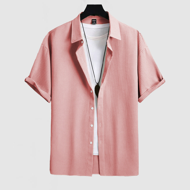 Chemise Homme Waffel Confortable et Élégante