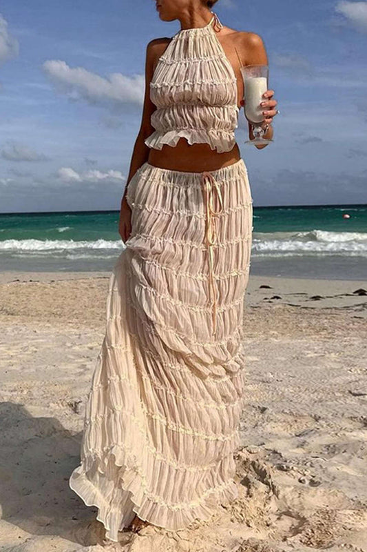 Robe de soirée deux pièces plissée élégante - BerlinGlamour