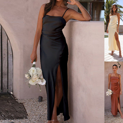Robe de Mariage Femme Noire Élégante - PanierRoyale