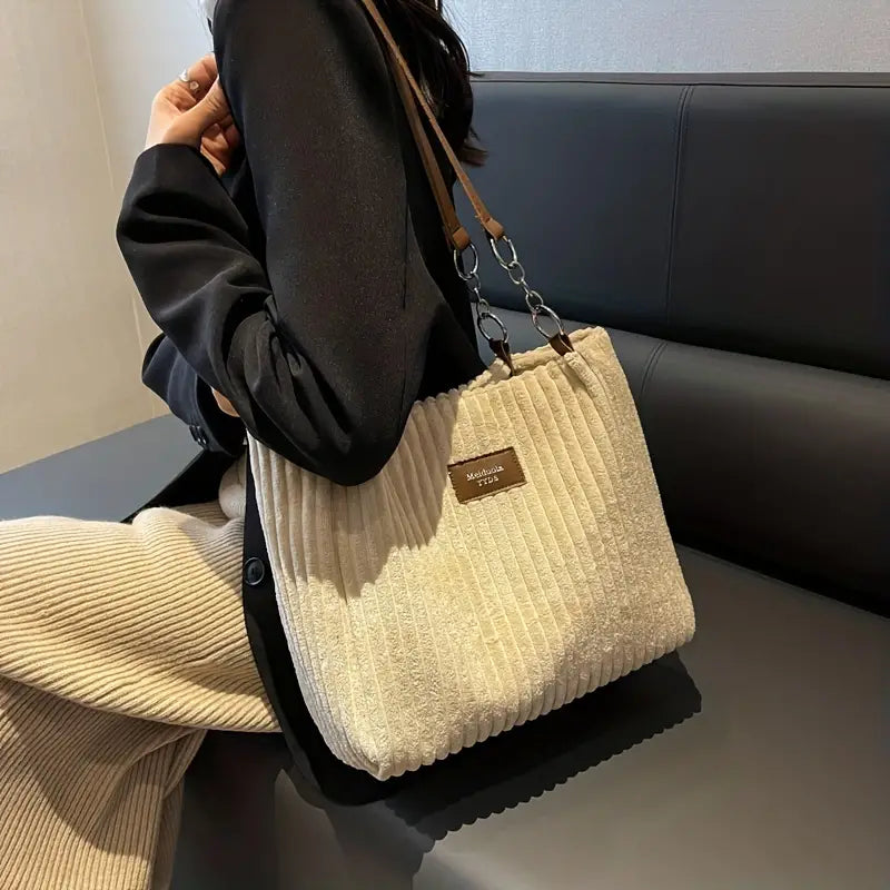 Sac cabas Femme Similicuir Texturé Anse Chaîne