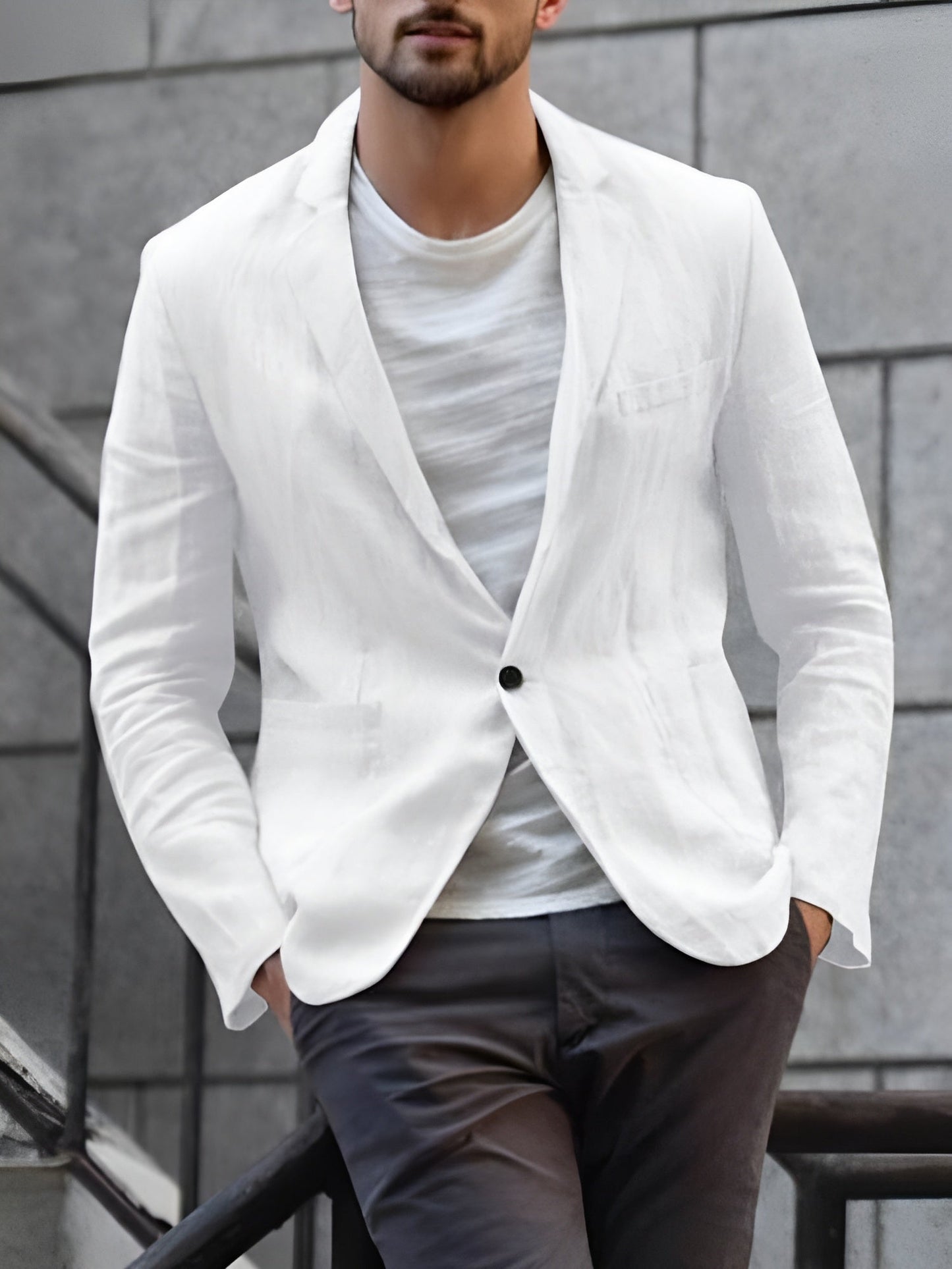 Veste Lin Homme Élégante et Décontractée pour Tous Les Occasions