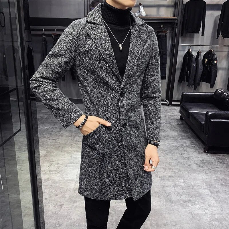 Manteau Homme Hiver Chic à Fermeture Éclair - PanierRoyale