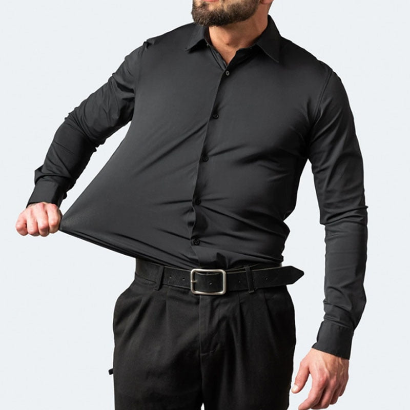 Chemise Homme Stretch Coupe Ajustée Confort Flexible