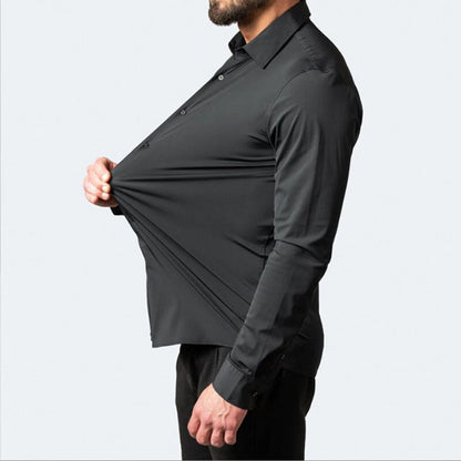 Chemise Homme Stretch Coupe Ajustée Confort Flexible