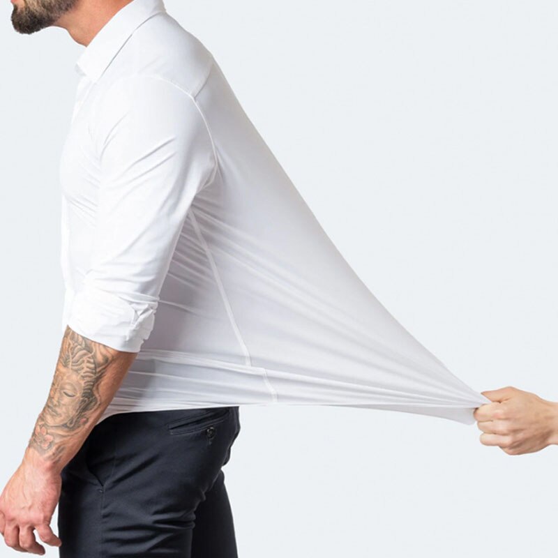 Chemise Homme Stretch Coupe Ajustée Confort Flexible