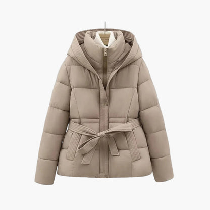 Doudoune Hiver Femme À Ceinture et Doublure Chaude