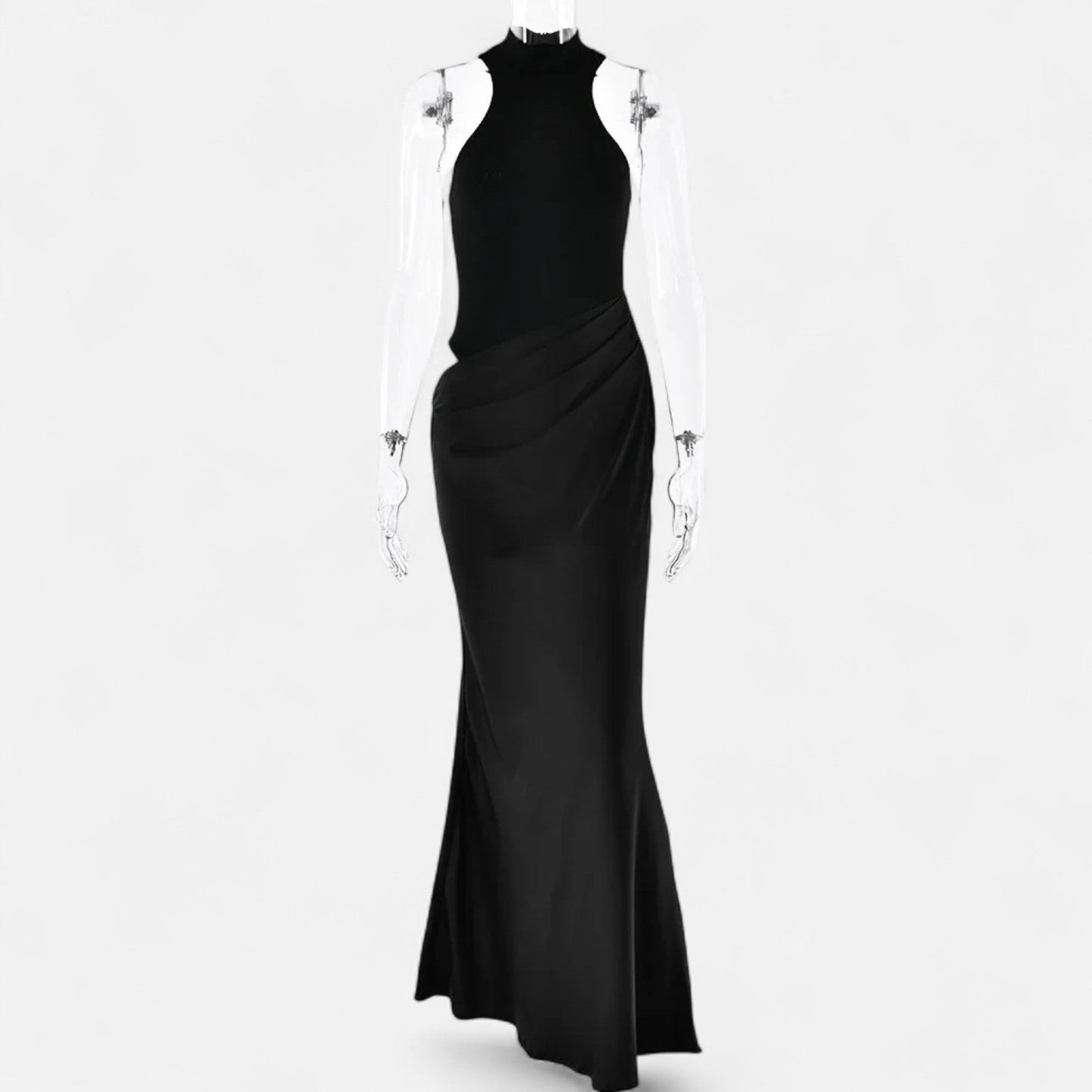 Robe Femme Longue Été avec Décolleté et Col Haut
