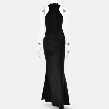 Robe Femme Longue Été avec Décolleté et Col Haut