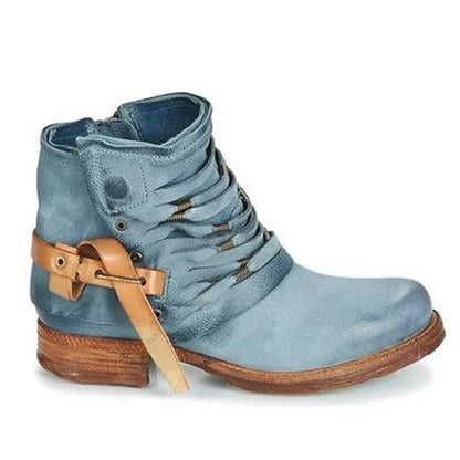 Bottines Femmes à Lacets Confortables et Élégantes - PanierRoyale