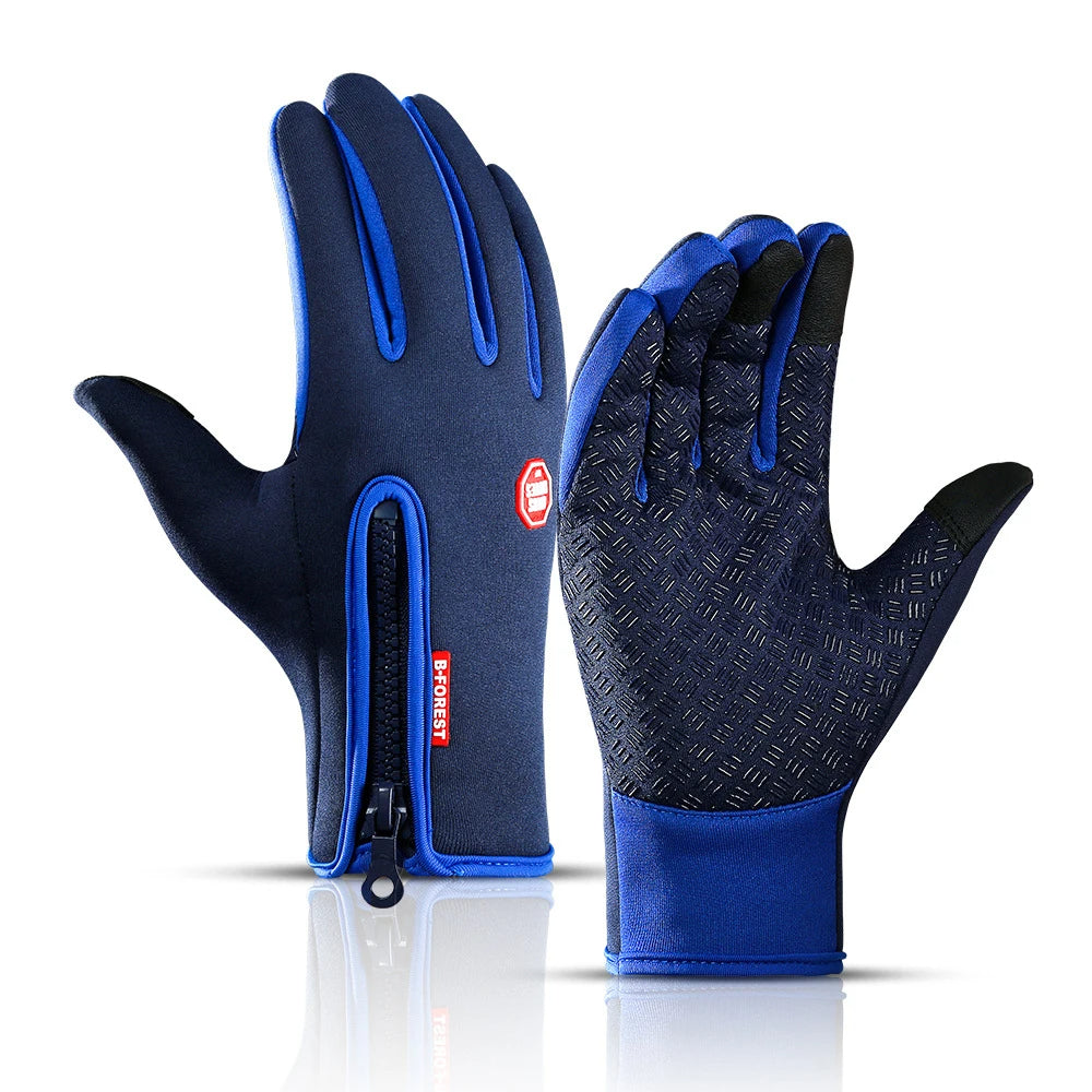 Gants d'Hiver Imperméables pour Adultes avec Fermeture Éclair