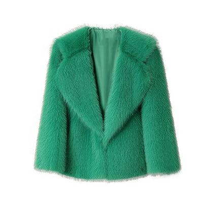 Manteau Femme Hiver Chic avec Fermeture Éclair Dissimulé