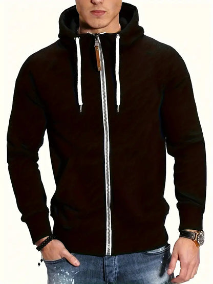 Sweat à Capuche Zippé Streetwear Homme Sport Chic - PanierRoyale