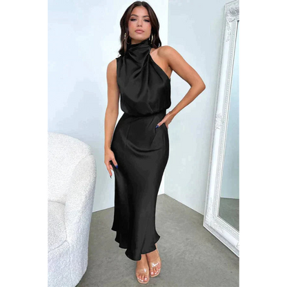 Robe Soirée Dos Nu Femme Taille Midi Élégante